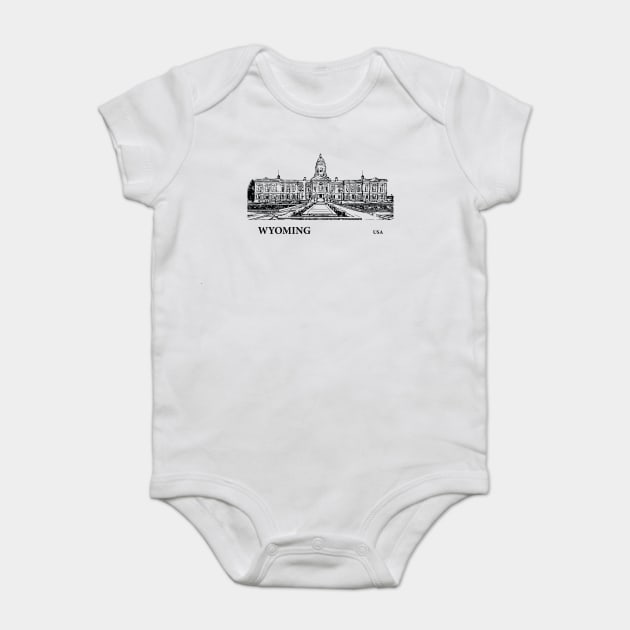 Wyoming State USA Baby Bodysuit by Lakeric
